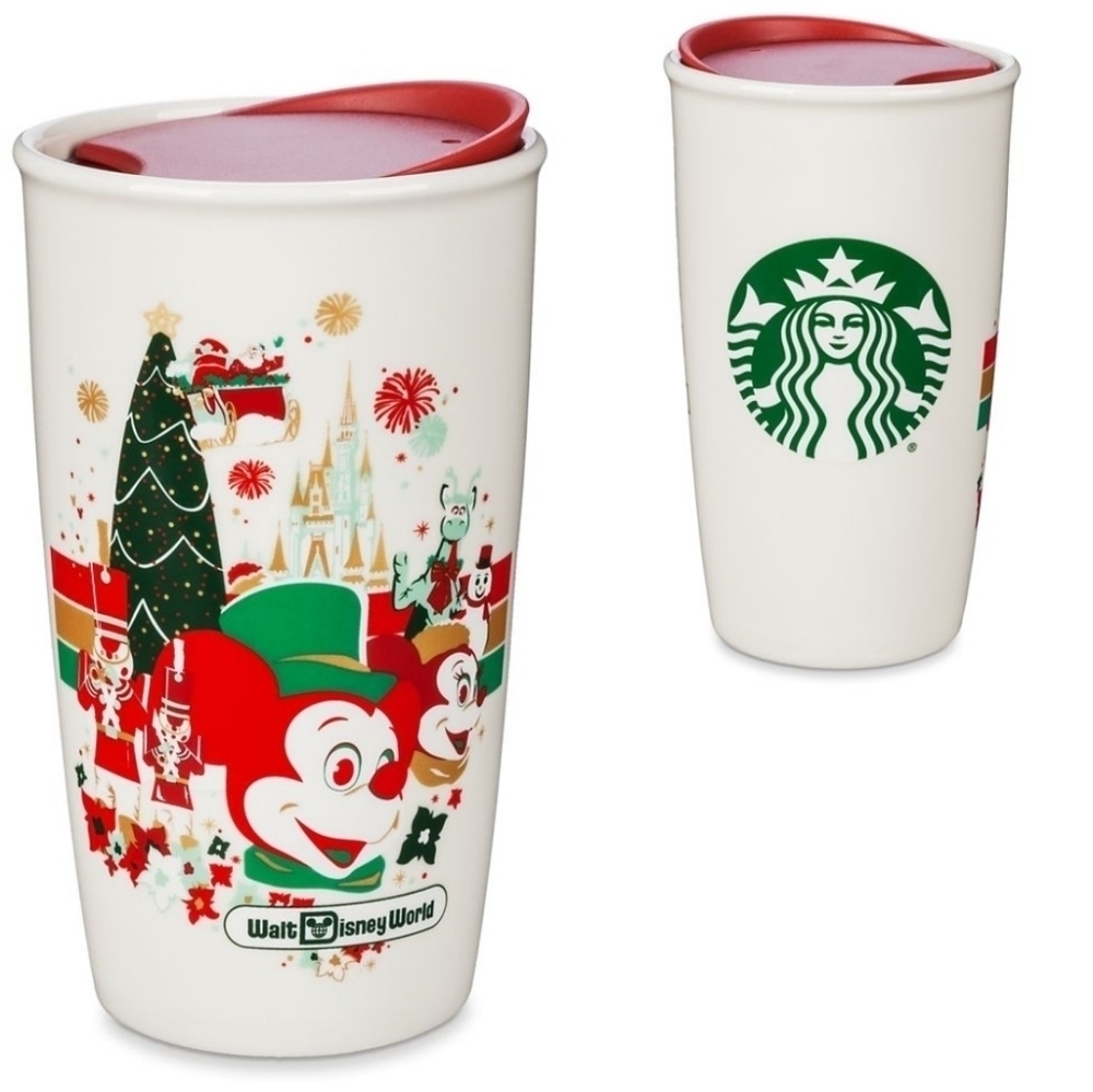 Starbucks Disney World Christmas Happy Holidays Retro Vault Travel Tumbler - Picture 8 of 8